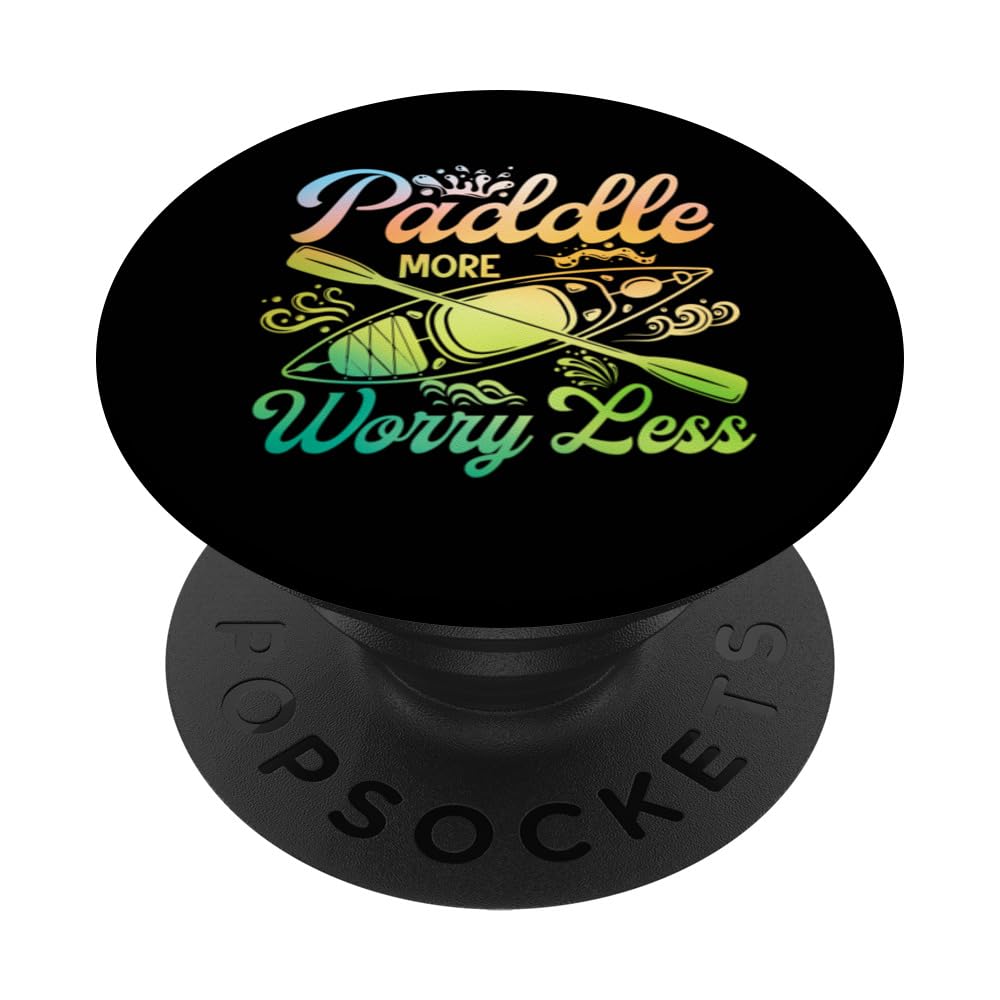 Sarcastic Kayaking Kayak Outdoor PopSockets Swappable PopGrip, Black