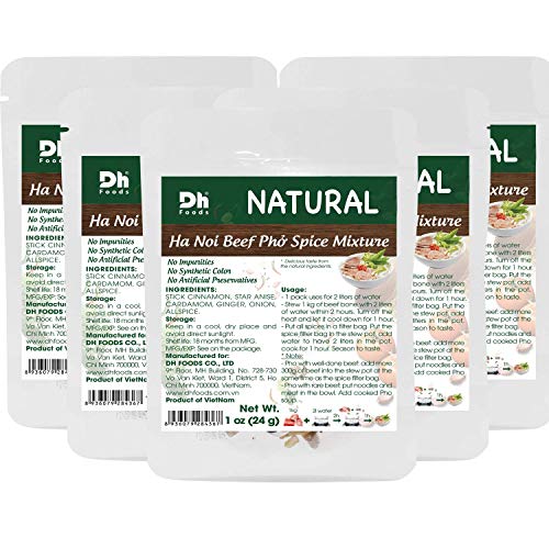 Dh Foods Pho Spice Packet | Beef pho soup seasoning | Comes with spice filter bag | 5 packs