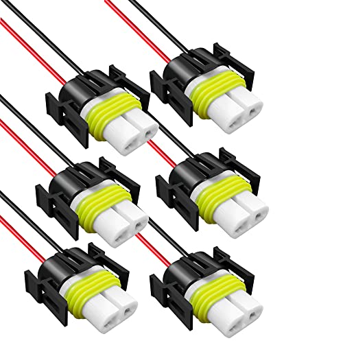Gebildet H11 H8 880 881 Adaptador Hembra de Arnés de Cables de Cerámica de Alta Temperatura para Faro Antiniebla(6pcs)