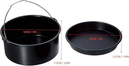 Miniatura 2 de Accesorios universales para freidora de aire, accesorios universales para freidora de aire, barril de hornear pastel de acero inoxidable, parrilla