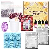 Kit Sapone Fai Da Te, Kit Fai Da Te Creativo Adulti, Creativo fai da te Include Base di Sapone, Colorante, Olio Essenziale, Stampo per Sapone e Strumenti, Adatto sia ad Adulti che a Principianti