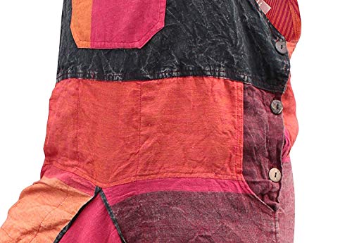 Shopoholic Fashion Mens Womens Unisex Hippy Patch Dungarees3