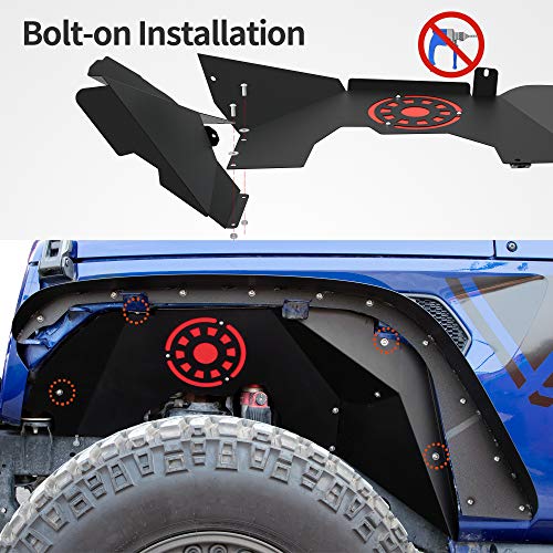 Image of oEdRo Front Inner Fender Liners Fits 18-26 Jeep Wrangler JL Unlimited