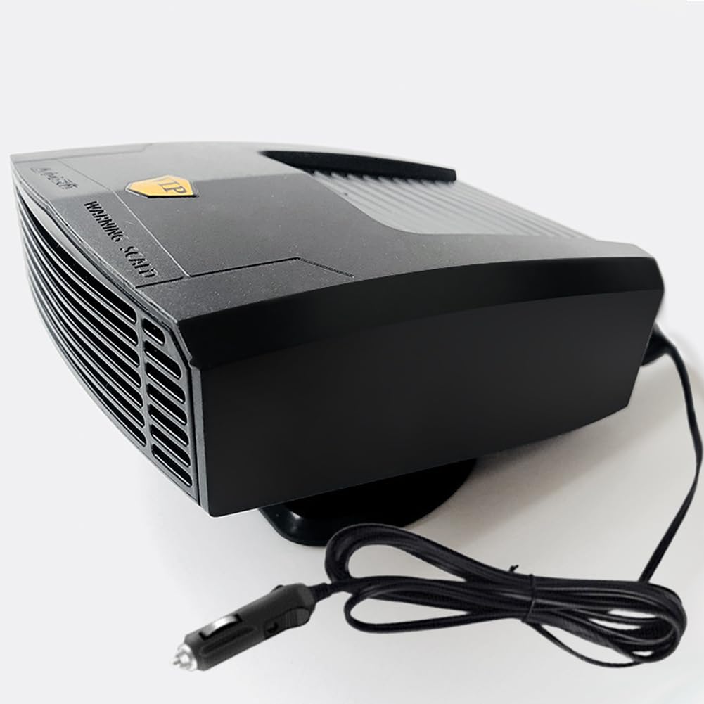12V Car Heater That Plugs Into Cigarette Lighter, 150W Fast Heating Dashboard Heater for Car, 360° Rotatable Protable Defroster Demister for Vehicle