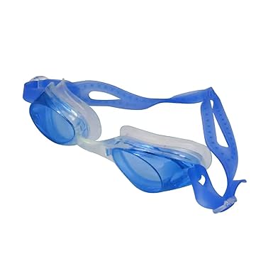 VALAMJI Adjustable Silicone Swimming Goggles Anti UV Eye Protection Swim Glass with Ear Plug for Kids Women Men Girls Boys (Multicolor)