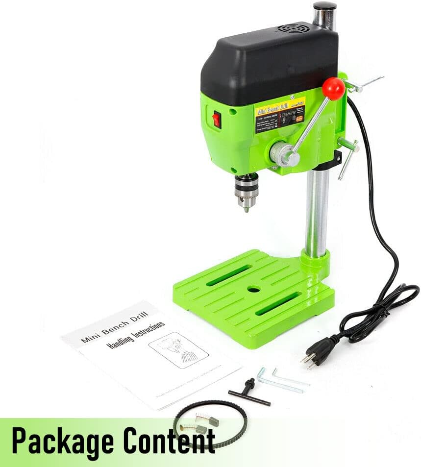Mini Bench Drill Press Stand, 480W Portable Drill Workbench, DIY Metal Drilling Repair Tool Expanding Drilling Machine Chuck 1-10mm