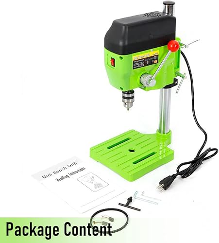 Miniatura 7 de Mini soporte de prensa de taladro de banco, banco de trabajo de taladro portátil de 480 W, herramienta de reparación de perforación de metal DIY,