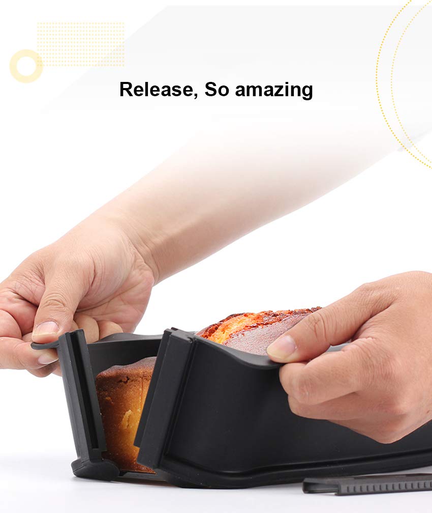 Molde desmontable de silicona antiadherente con parte inferior extraíble y base de vidrio, molde para tartas de queso a prueba de fugas para hornear, sin BPA