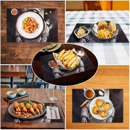 Sets de table de cuisine astronautes lavables pour table à manger
