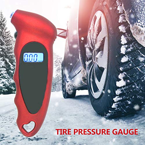 Medidor de pressão de pneu Adaskala pronto para usar roda de carro com display digital leve medidor