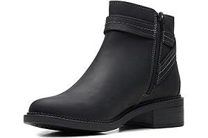 Women's Maye Strap Black Leather Ankle Boot