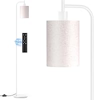 Vista 1 de Lámpara de pie con pantalla de lino, lámpara de pie alta regulable con control remoto y 3 temperaturas de color, lámparas de pie modernas para sala