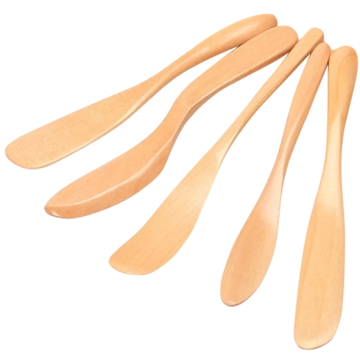 RORPOIR 5pcs Wooden Cheese and Butter Spreader Ergonomic Multi-function Kitchen Tools for Jam Fruit and Pastry for Charcuterie Boards and Baking Needs