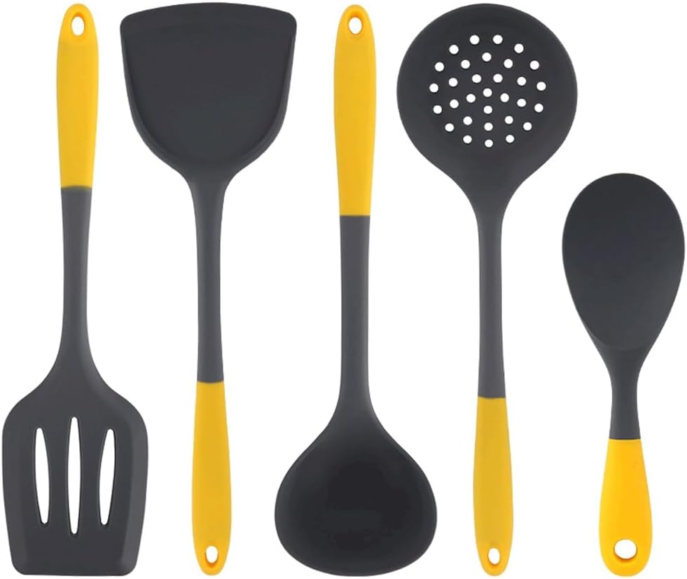 DUYHBAWRS-779 Silicone Kitchen Utensils Handle Heat-resistant Cooking Spoon Shovel Kitchen Tools Accessories