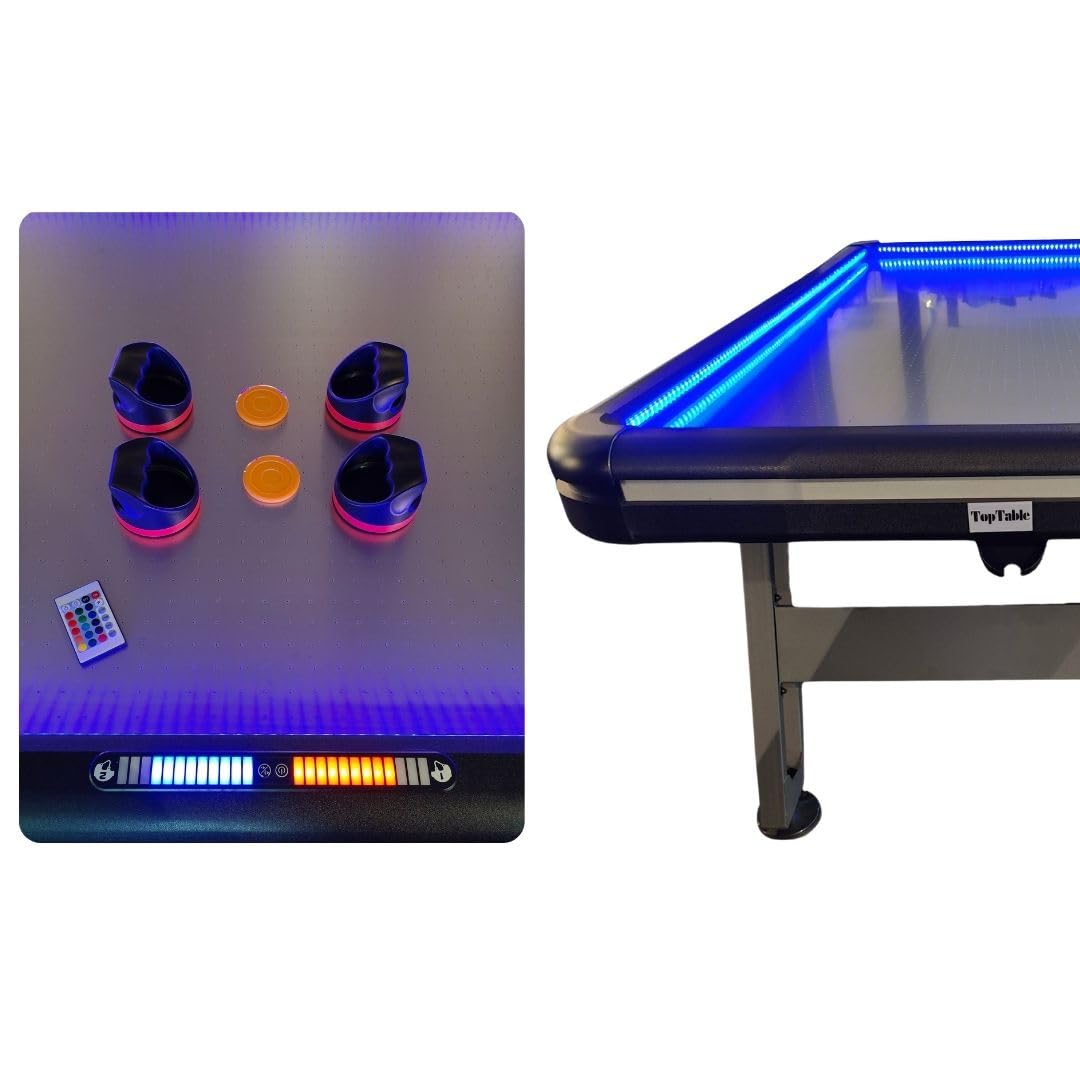 Tavolo da hockey con effetti di luce multi LED, 7 ft