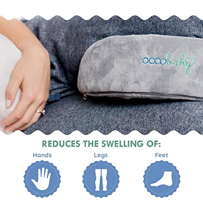 OCCObaby Pregnancy Wedge Pillow for Maternity | Memory Foam Pregnancy Pillow for Sleeping, Belly, Knees, Back and Legs | Maternity Wedge Pillow for Belly Support During Side Sleeping