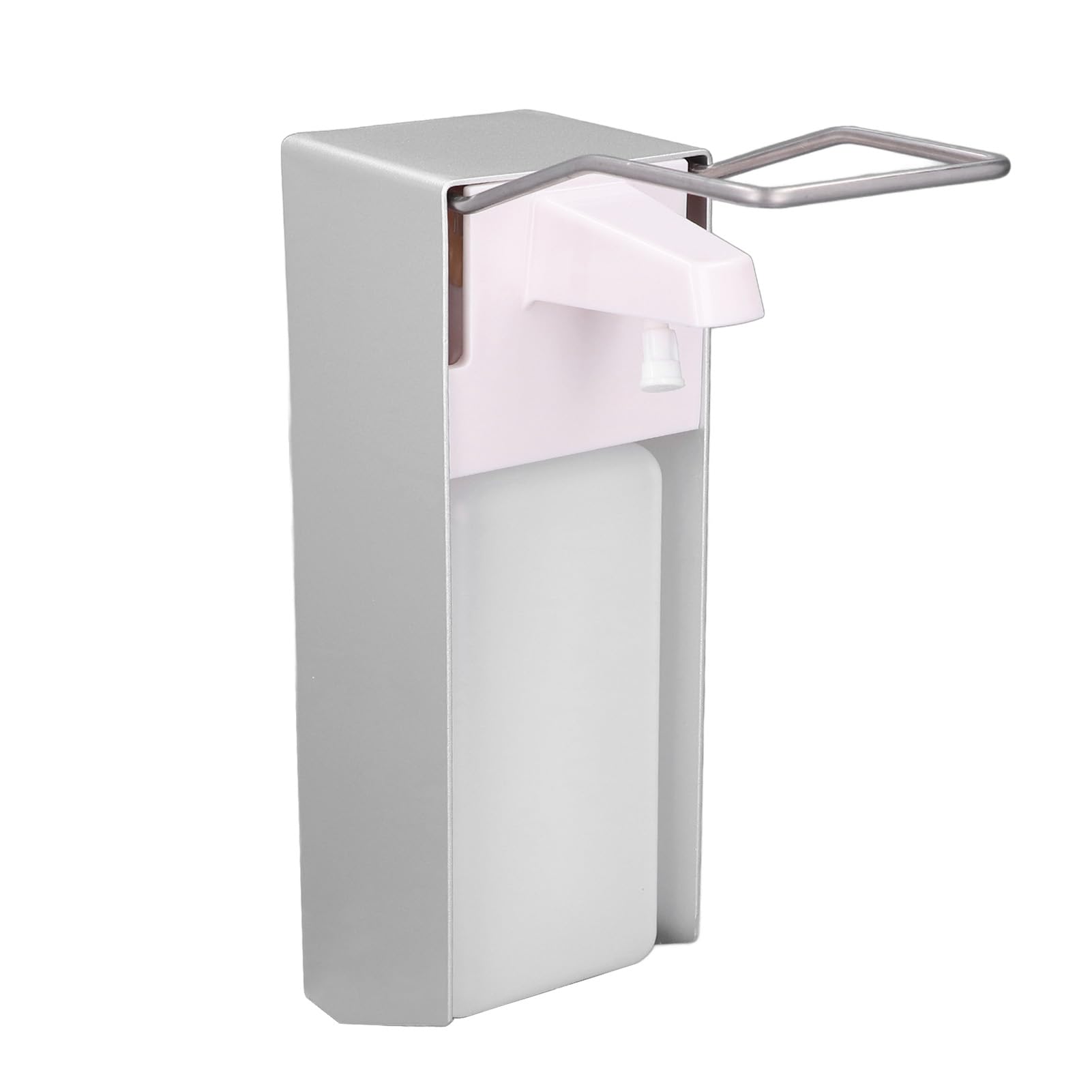 Nikou Dozownik mydła do montażu na ścianie, 1000 ml, dozownik szamponu, butelka do łazienki i kuchni, do rąk lub łokci, łatwa instalacja, wszechstronne zastosowanie