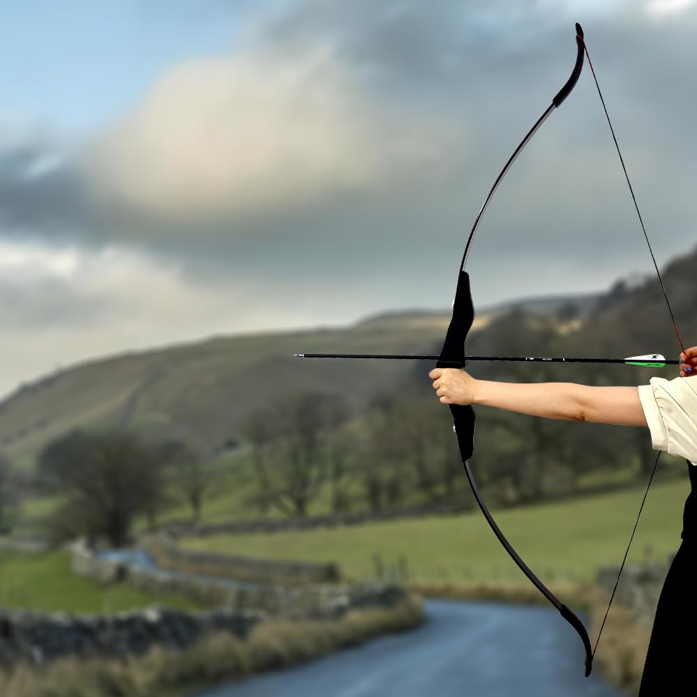 Recurve Bogen und Pfeile Set Bogenschießen Takedown Bogen Jagd 30/40lbs Erwachsene Jagdschießen Outdoor Anfänger Schießen mit Bogenschießen Zubehör Langbogen Set