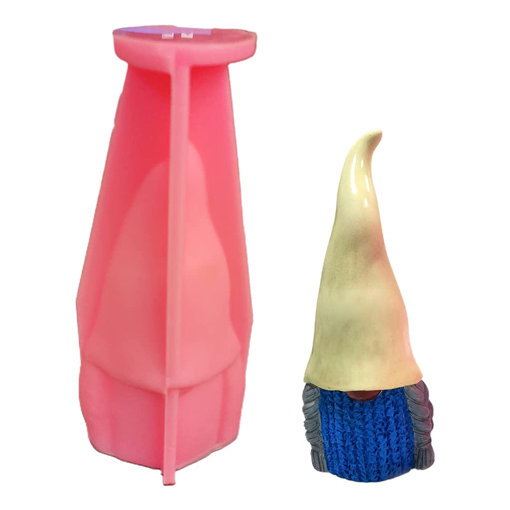 Molde de silicona de estatua de gnomo 3D para fundición de resina epoxi para aromaterapia, velas de jabón hechas a mano