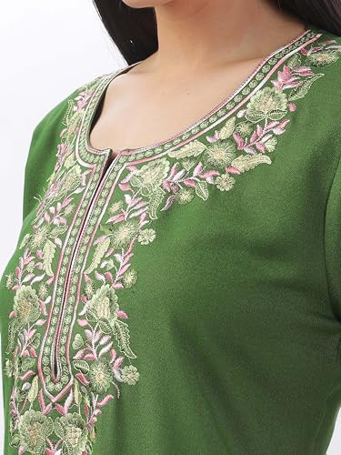 Image of 9shines Label Stylish Alpine Nighty Maxi for Women | Full Length Trendy Nightgown | Premium Nightdress | Nightwear | Heavy Embroidery Nighty with Pockets(2891)