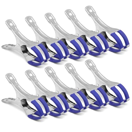 Ai-Yong Heng 10x Pool Klammern Metall Set Windgeschützte Abdeckplane Clips für Winterabdeckplane & Sommerplane Vielseitige Gartenklammern für Gewächshäuser & Planen | rutschfeste Metallclips