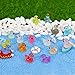 JYXT 250 Pcs Mini Resin Ducks Glow in The Dark, Tiny Animals Figures to Hide Luminous Miniature Plastic Duck for Fish Tank Aquarium Fairy Garden Dollhouse Micro Landscape Birthday Parties Decor