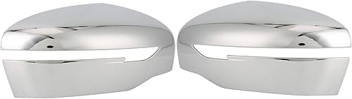 Rearview Mirror Cover, Wing Mirror Caps Side Rearview Mirror Trim Chromium Plating Fit for Navara NP300 Frontier 20152019