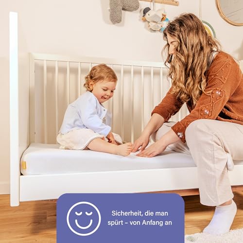 Emma Classic Kindermatratze 70x140 cm – Testsieger – Beste Matratze im Test (Stiftung Warentest) – Atmungsaktiv, Oeko-TEX® Zertifiziert, Waschbar – Für Babybett & Kinderbett