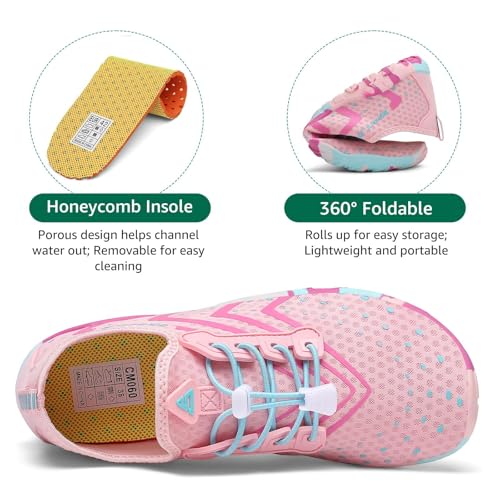 Image of SAGUARO Water Shoes for Women - Barefoot Quick-Dry Aqua Sock, Lightweight, Breathable for Swimming, Beach and Outdoor Activities Size 5.5-10.5