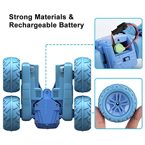 image for RC Cars Stunt Car Toy, JSDOIN 4WD 2.4Ghz Remote Control Car Double Sid