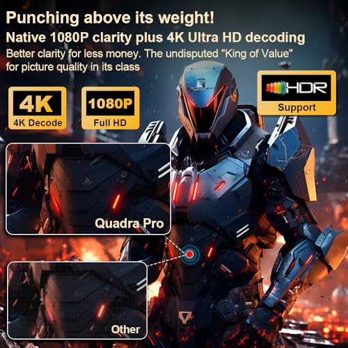 Image of (4K HDR10, 30000 Lumen, HDMI ARC) TOPTRO Legend Gold Pro Projector 4K Ultra HD, Fully Sealed, AI Auto Focus, YouTube Hotstar Prime Net - Flix, Android 3G 32G, 2500 ANSI 1080p Native Mini LED Projector