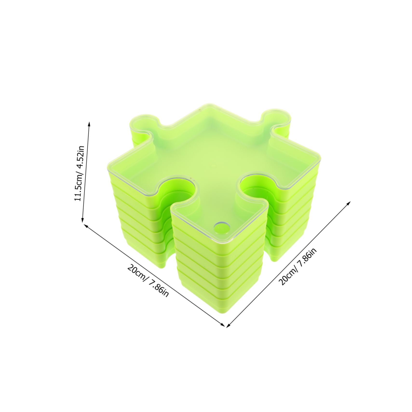 Organisateur de Puzzle 6 Pièces en Plastique Vert pour Garçon et Filles