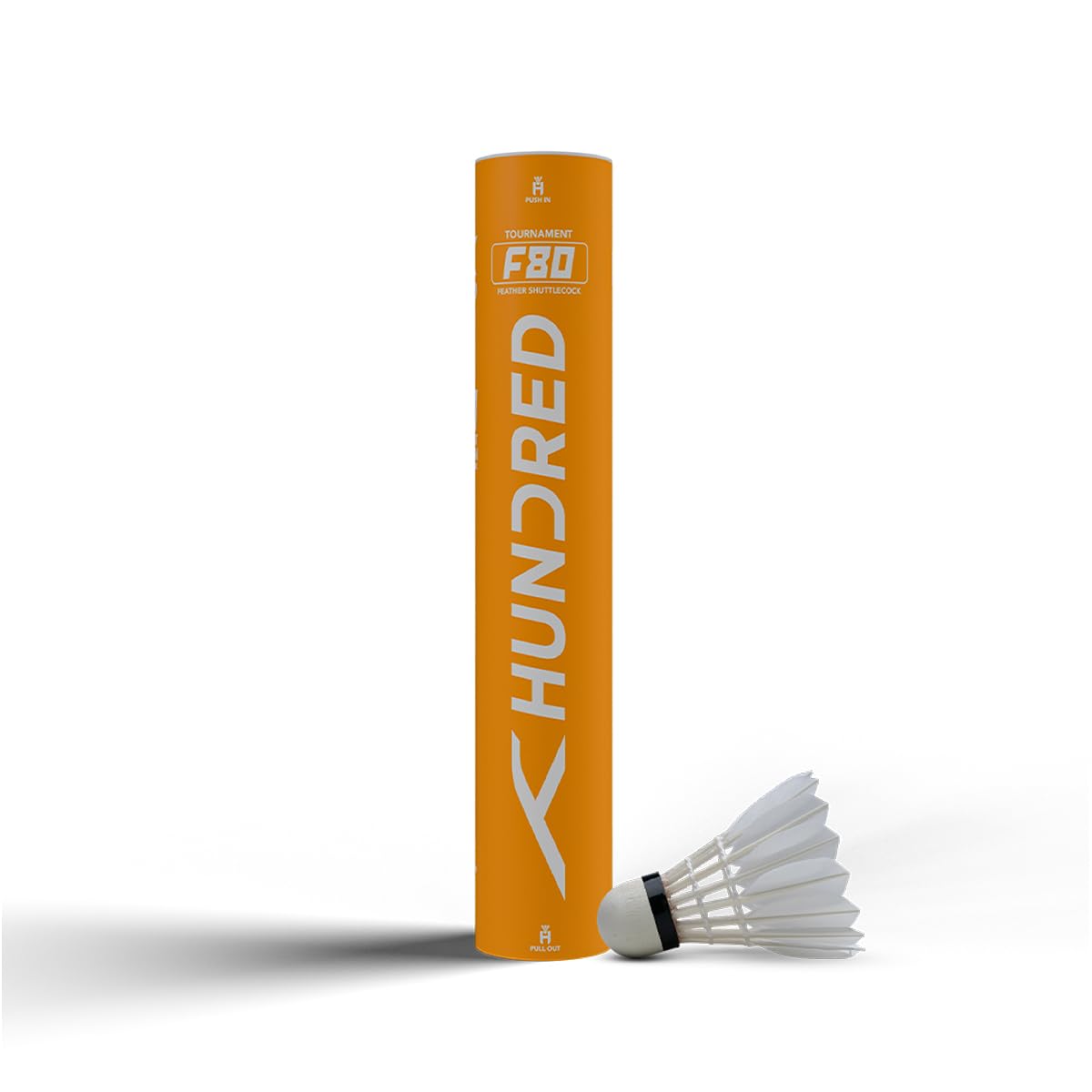 Hundred F80 Feather Shuttlecock | Pack of 12| Speed 76 Goose Feathers | Japanese Premium Adhesive | Pure Cotton Threading |-image-16