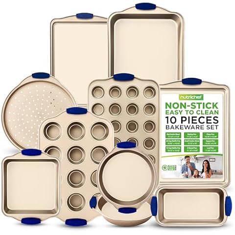 NutriChefKitchen 10-Piece Nonstick Bakeware Set Cover