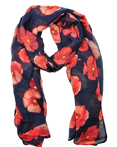 Goldkidlondon Poppy-Sciarpa da donna con stampa