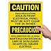 SmartSign 14 x 10 inch â€œCaution - OSHA Regulations, Area In Front Electrical Panel Must Be Kept Clear For 36 Inchesâ€ Bilingual OSHA Sign, Digital Printing, 55 mil HDPE Plastic, Black and Yellow