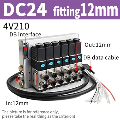 Électrovanne 4V210-08 DC24V à commande d'inversion stable pour distribution pneumatique 6mm