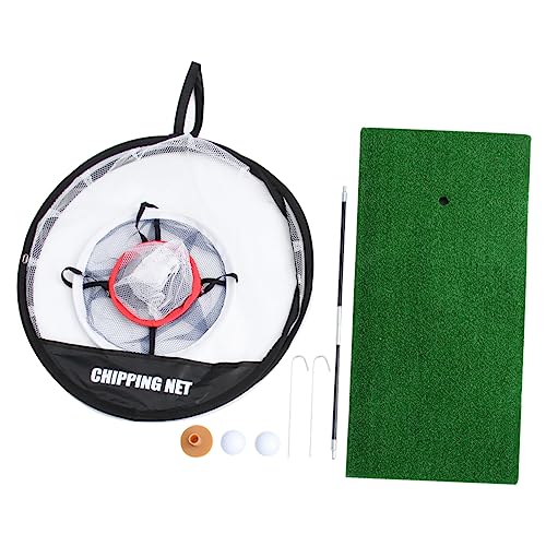 CORHAD Chipping Pitching Cage for Practice Net Mat Metal Net Training Aid for Use