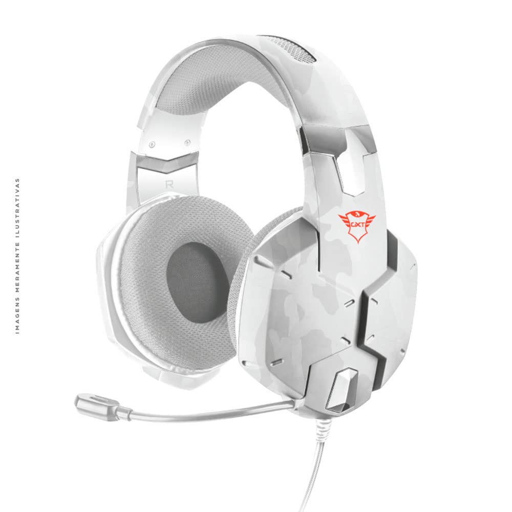 Trust GXT 322 Cuffie da Gioco, Stereo, Bianco Camuffamento