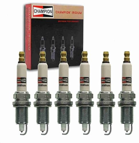 6 bujías Champion Iridium compatibles con Jeep TJ 4.0L L6 1997-2006