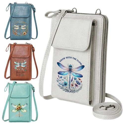 Image of KUKOO Small Crossbody Bags for Women PU Leather Cell Phone Purse Wallet with Credit Card Slots