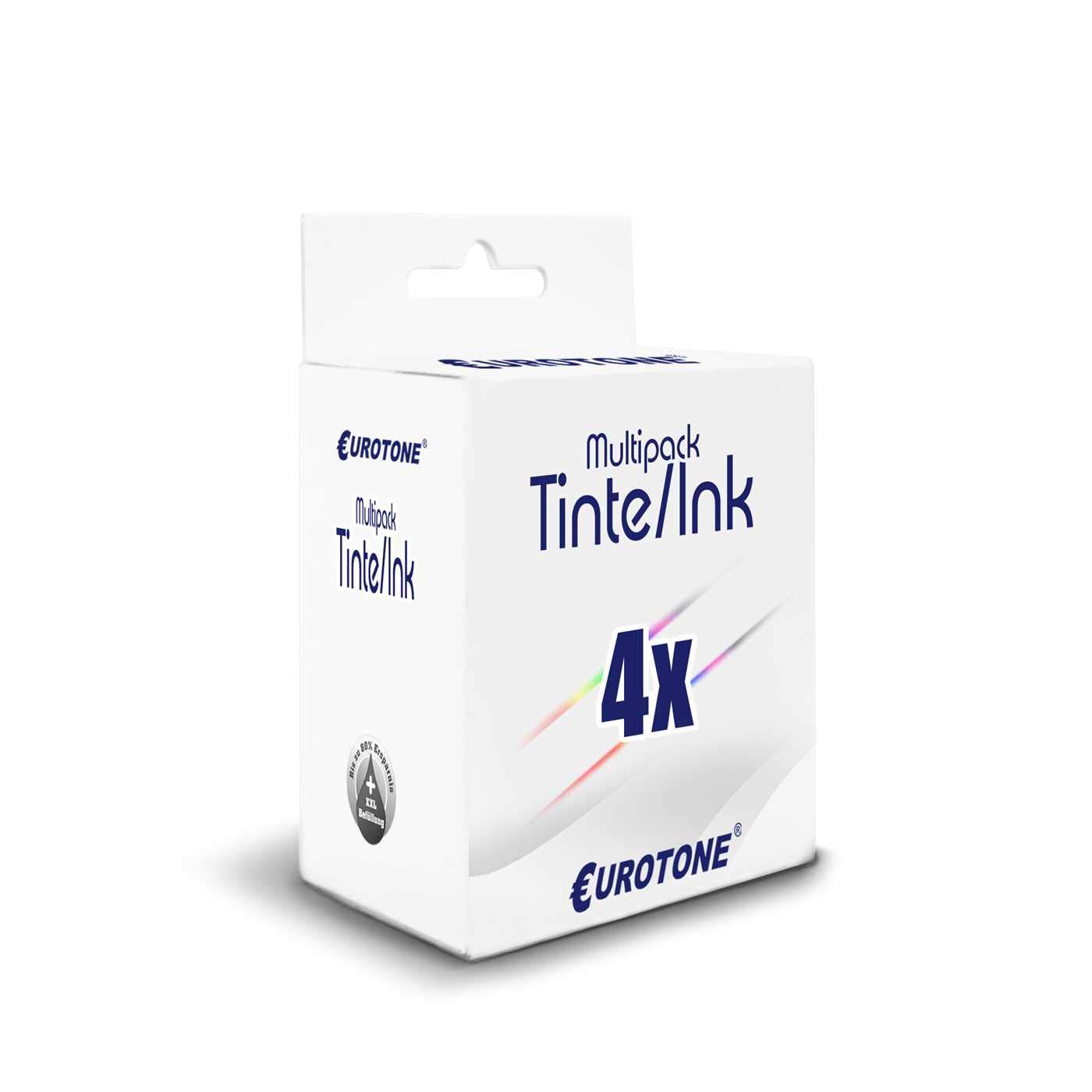 4X Müller Printware Patronen für Epson WF 6530 8010 8090 8510 8590 ersetzt T7551-54 CMYK