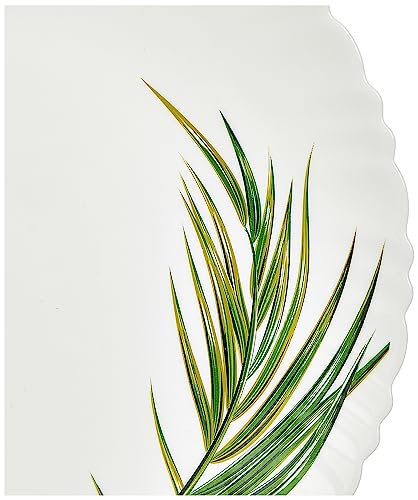 Image of Larah by Borosil Crescent Fluted Series Opalware Dinner Set | 40 Pieces for Family of 6 | Microwave & Dishwasher Safe | Bone-Ash Free | Crockery Set for Dining & Gifting | Plates & Bowls | White