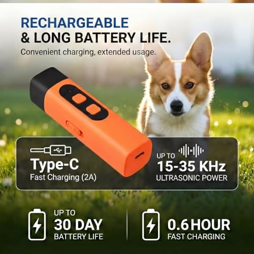 Dog Training Device - Ultrasonic Sound Trainer for Dogs, Handheld No Shock No Spray Bark Control Tool - No Collar Needed Pet Behavior Aid for Training and Focus - Image 5