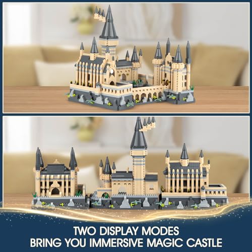 Image of Vziimo Magic CastIe BuiIding Set, MOC Architecture Micro BuiIding BIocks Kit, CollectibIe Model Toys Gifts Toys for Adults Teens 14+ (2680 Pieces)