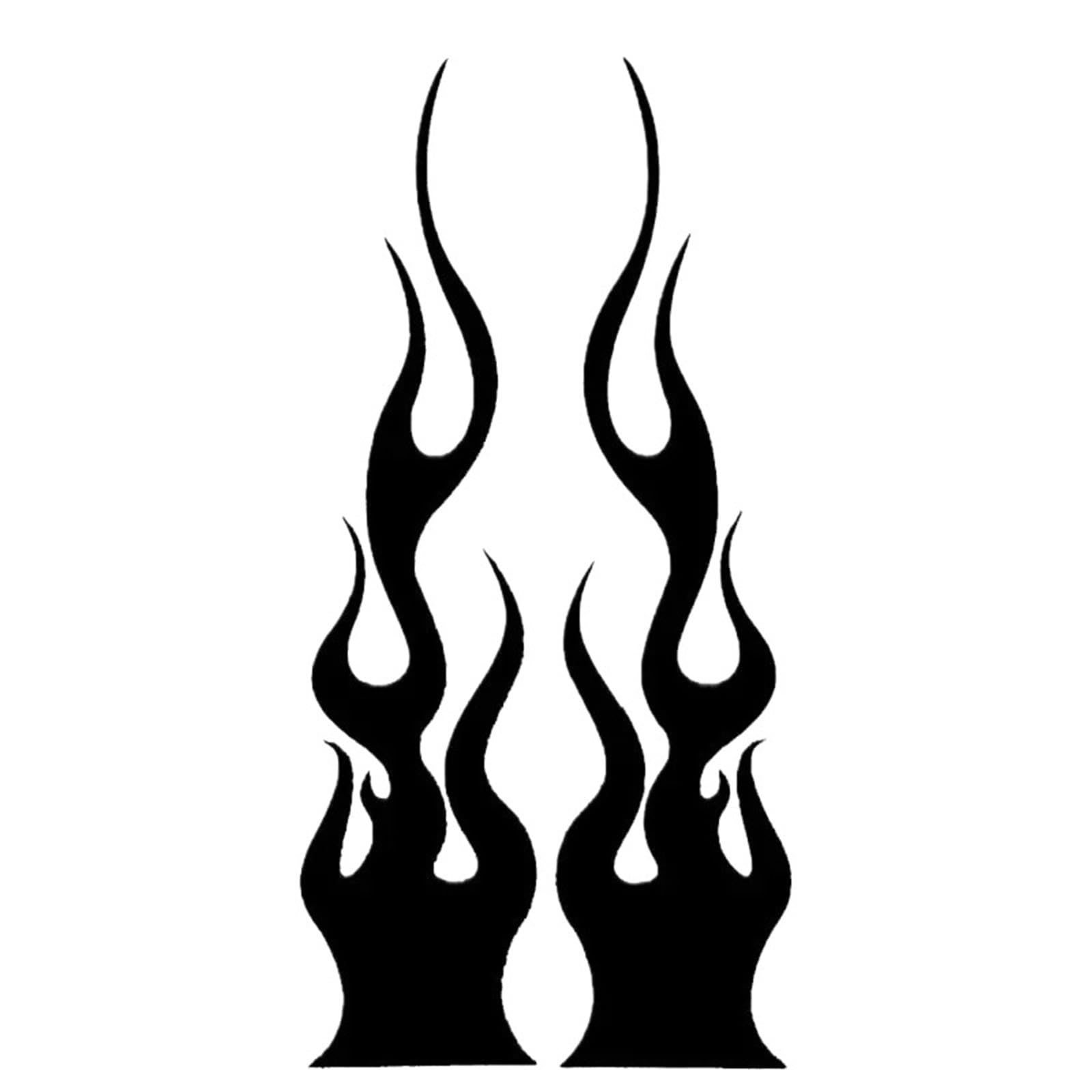 ZUXWUX Car Decal Motorcycle Flame Tank Car Stickers Totem Fire Garland(Color10,15CM)