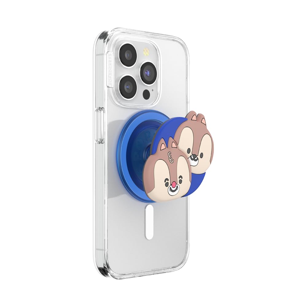 PopSockets Phone Grip for MagSafe Magnetic Holder, Phone Stand, Disney - Kawaii Chip 'n Dale
