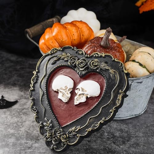 Estatua Calavera Amor Resina Bronce para Decoración Hogar miniatura 4