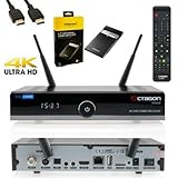  Octagon SF8008 4K UHD 2160P H.265 HEVC E2 Linux Dual WiFi DVB-S2X & T2C Combo Receiver + 1TB Festplatte USB 3.0