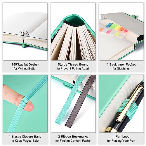 Image of 5 Pack Graph Paper Notebook Bulk, A5, 312 Numbered Pages Grid Journal Set | Cost-Effective 5 Pack 1600 Pages, 100gsm No Bleed Paper, Leather Hardcover, Lay-Flat, for Math, Engineering, Technical Notes